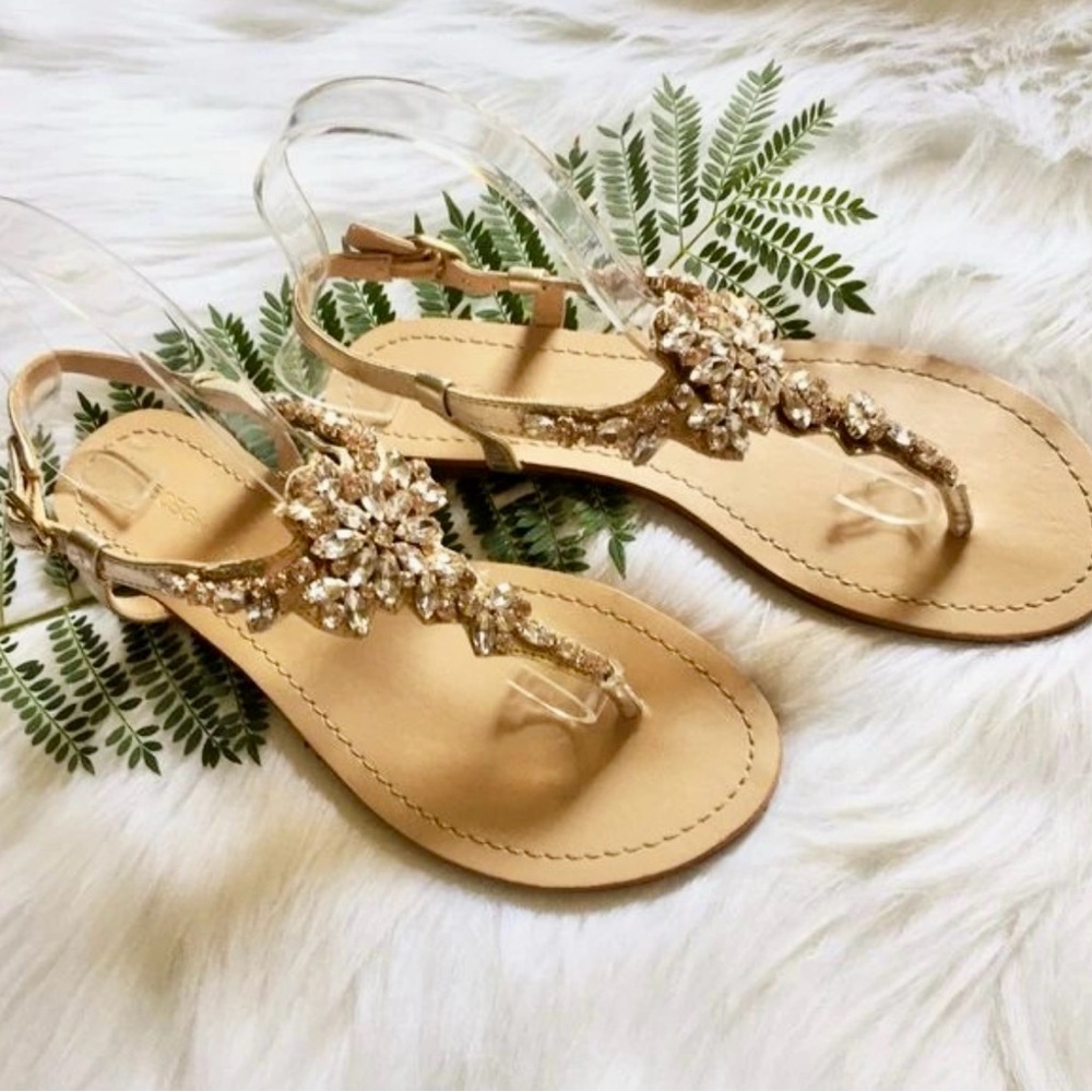 📦 REDUCED! Sparkling Crystal Embellished Women's Sandals